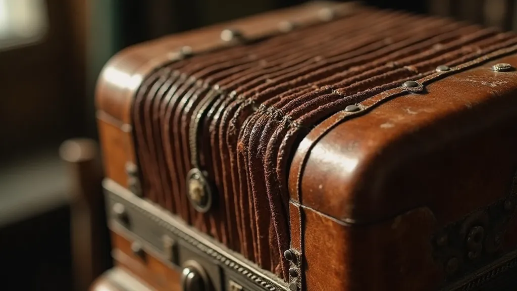 Antique accordion bellows detail