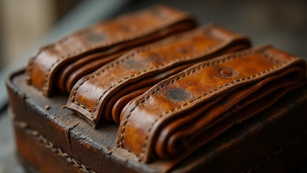 Close-up of antique accordion bellows