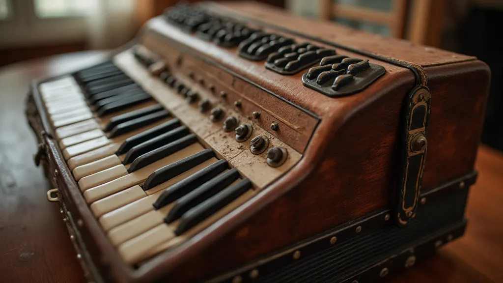 Antique accordion details