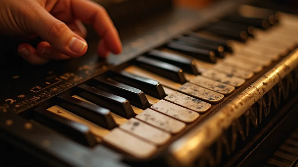 Accordion keyboard detail
