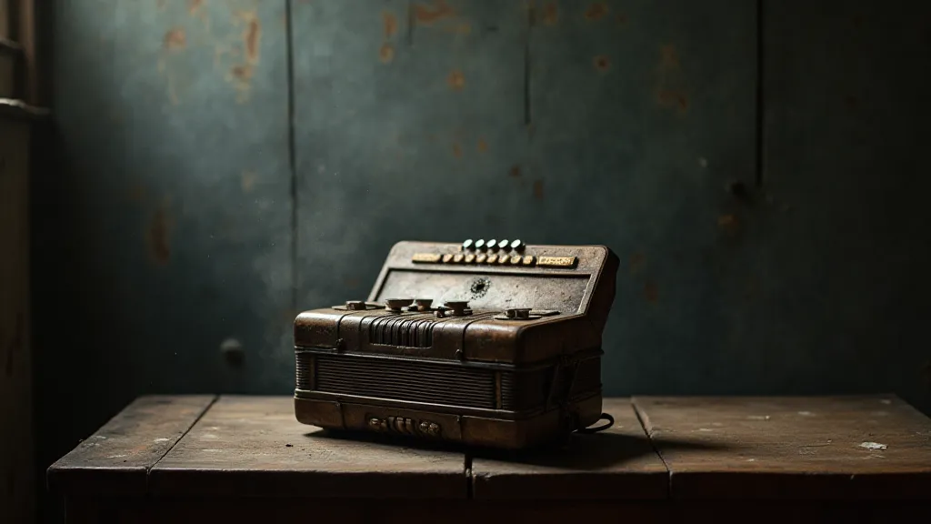 Antique accordion still life
