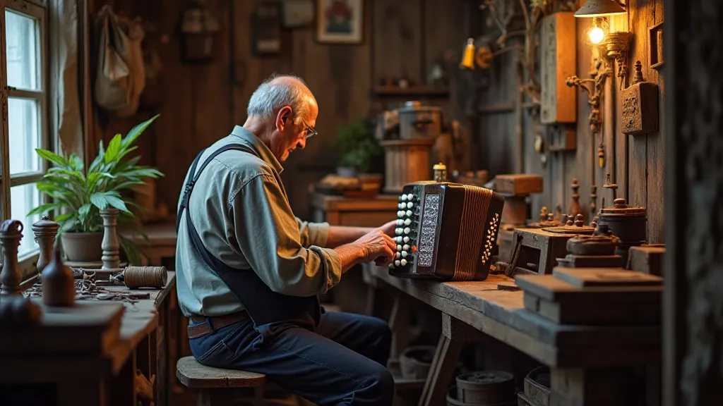 Antique accordion workshop