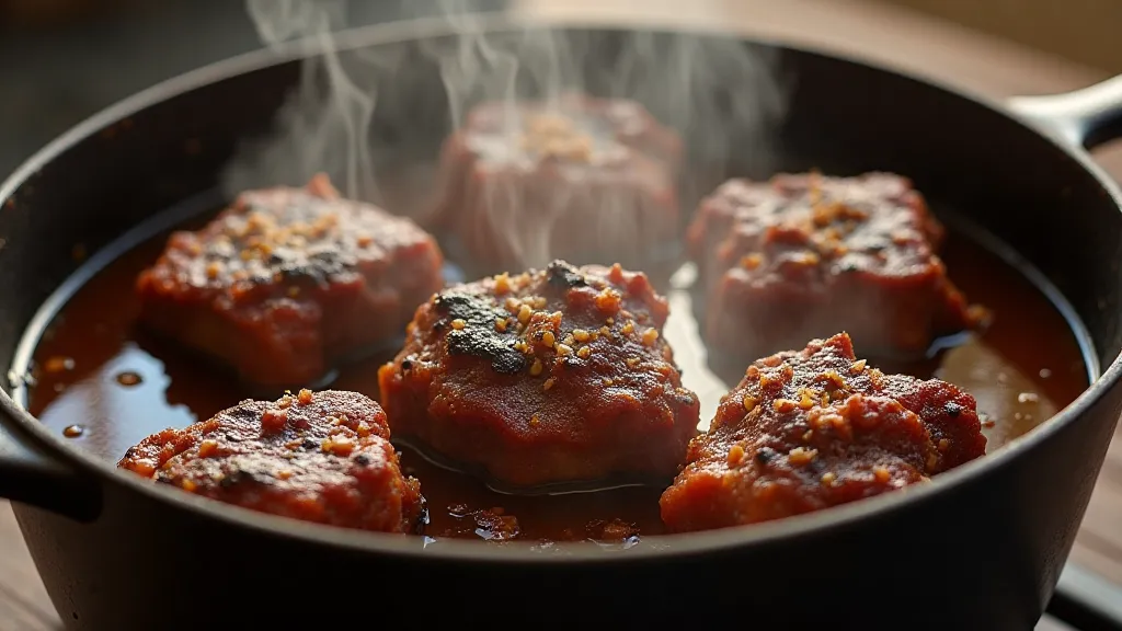 Braising short ribs in a dutch oven